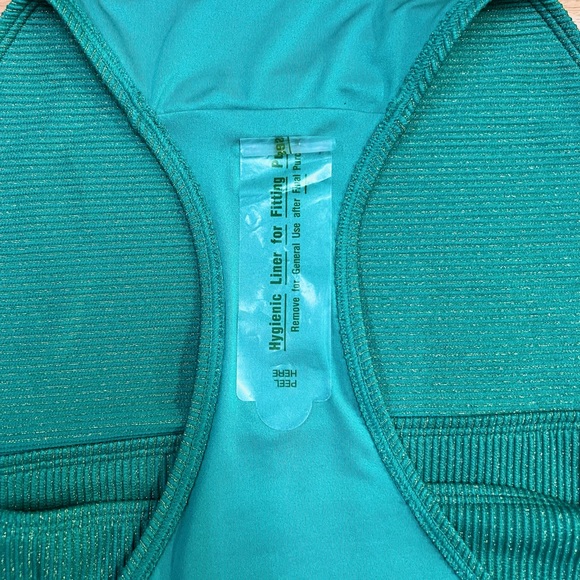 1183 - NWOT's Old Navy Spearmint Green & Gold Metallic High Waisted Bikini (2X) - Picture 7 of 9